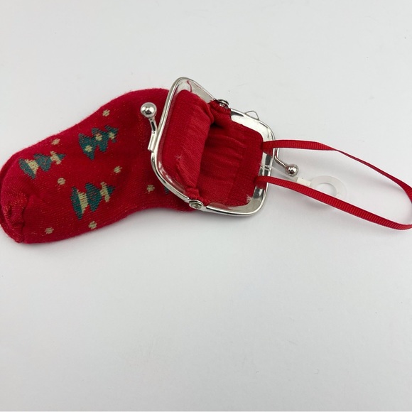 Ganz Sock Coin Purse Christmas Ornament Letter W - Picture 4 of 4